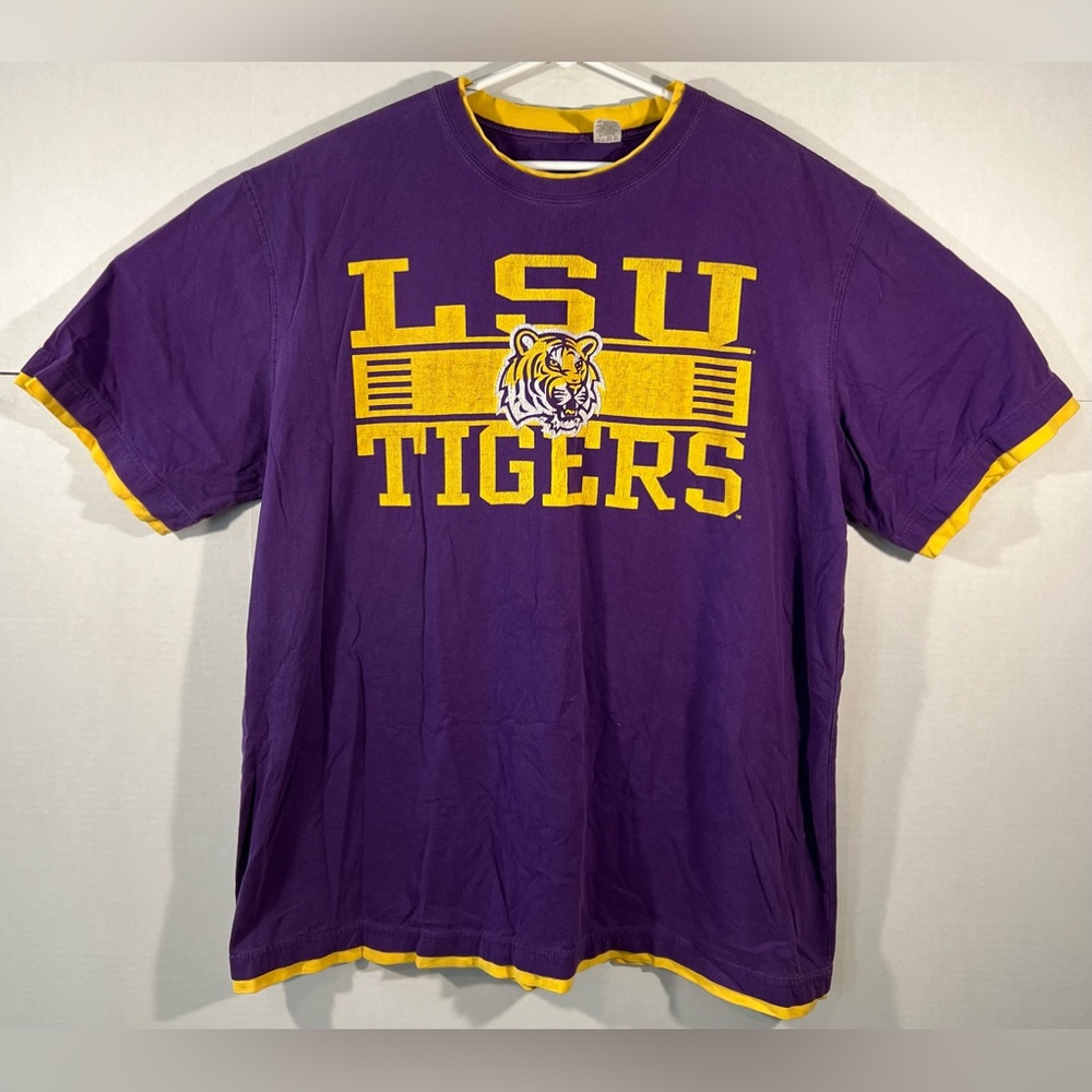 Vintage Louisiana State University Tigers LSU Tee Purple T-Shirt Size 2XL